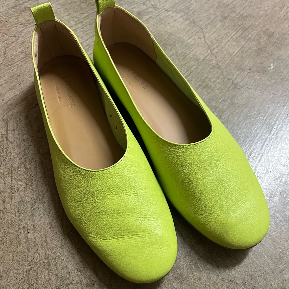 Everlane 9 Lime Green Flats